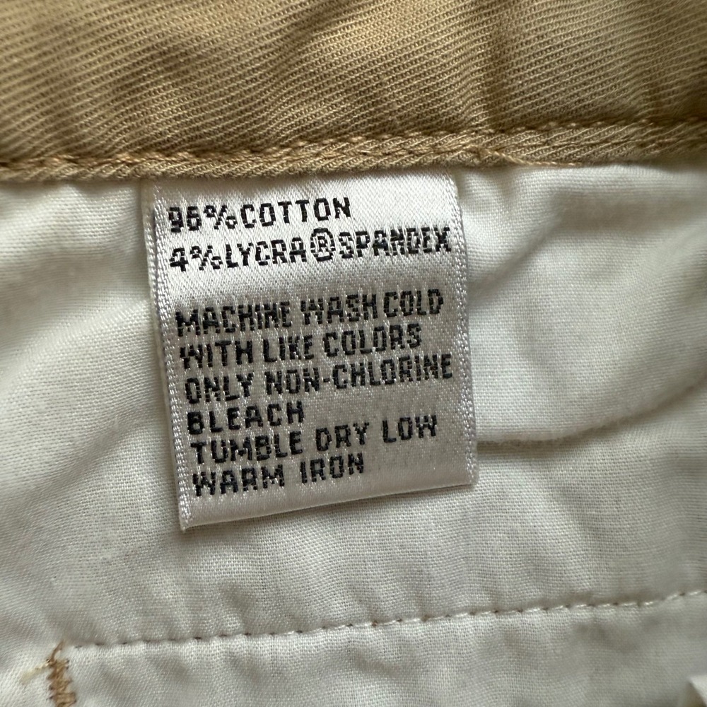 Talbots Women Khaki Chino Shorts Tan Stretch‎ Double Button Waist Casual Summer - Picture 4 of 7